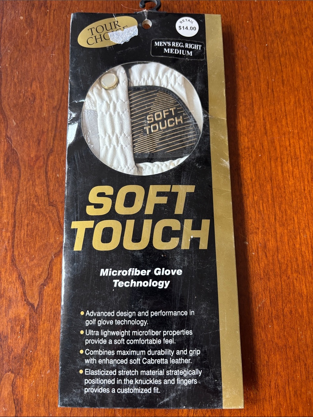 Soft Touch White Men's Golf Glove - Medium